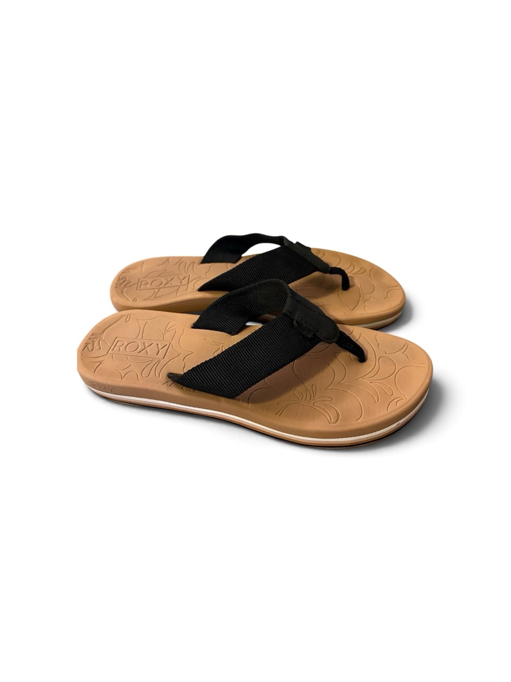 Roxy Women's 7  Colbee Hi platform flip-flop sandal retro stripe thong